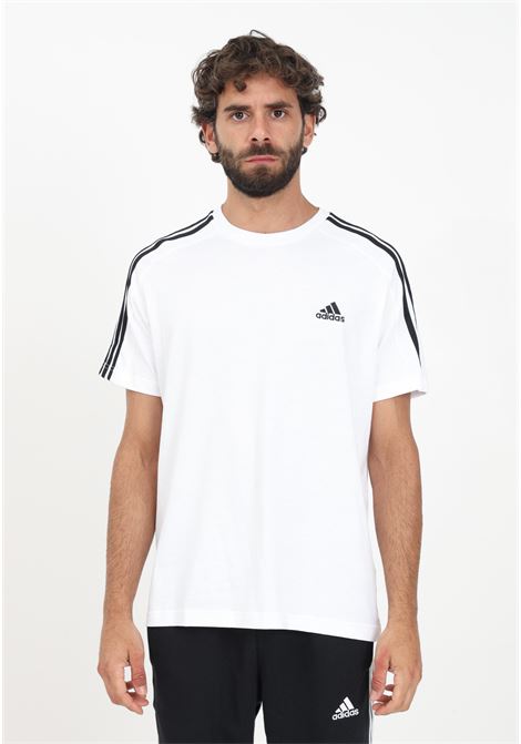 Essentials Signle Jersey 3-Stripes white men's t-shirt ADIDAS PERFORMANCE | IC9336.